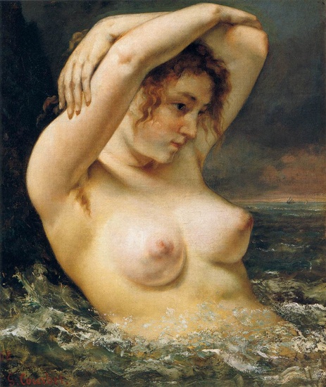Gustave Courbet - The Woman in the Waves