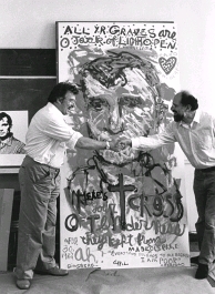 1982, With Alan Ginsberg and the painting they made together, New York