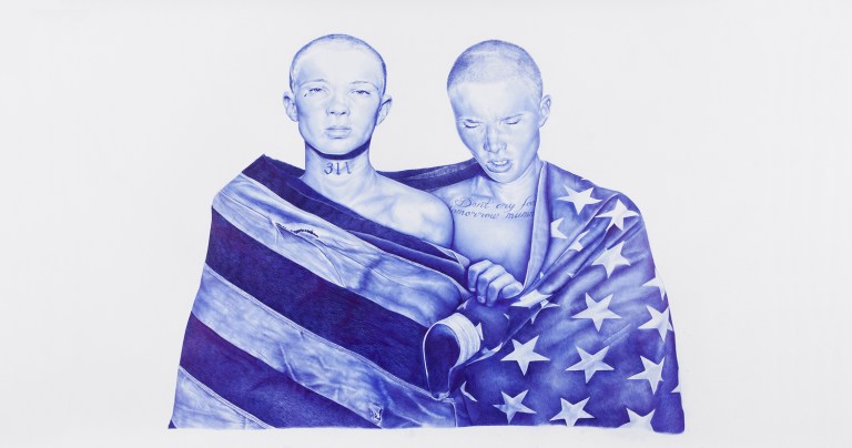 ARTIST+NAME_+THE+KID-MEDIUM+AND+TECHNIQUE_DRAWING+IN+BIC+BIRO+ON+PAPER-TITLE_BRYAN+AND+DAVID-SIZE_H175xW275xD6CM-PRIVATE+COLLECTION_UNITED+KINGDOM+©2013+THE+KID-ALL+RIGHTS+RESERVED-WEBSITE_WWW.THEKID.FR