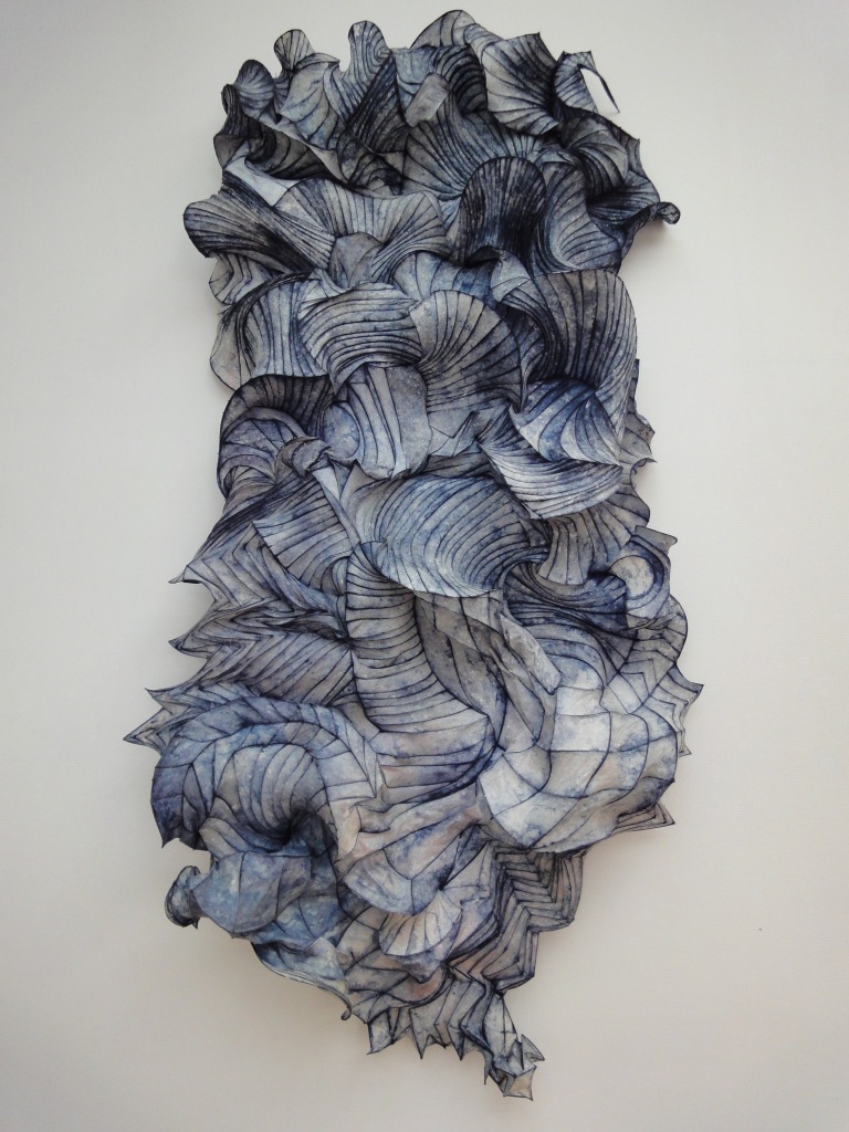 Blue Waves (at Pulchri) 310 x 160 cm linen and bamboo 2011